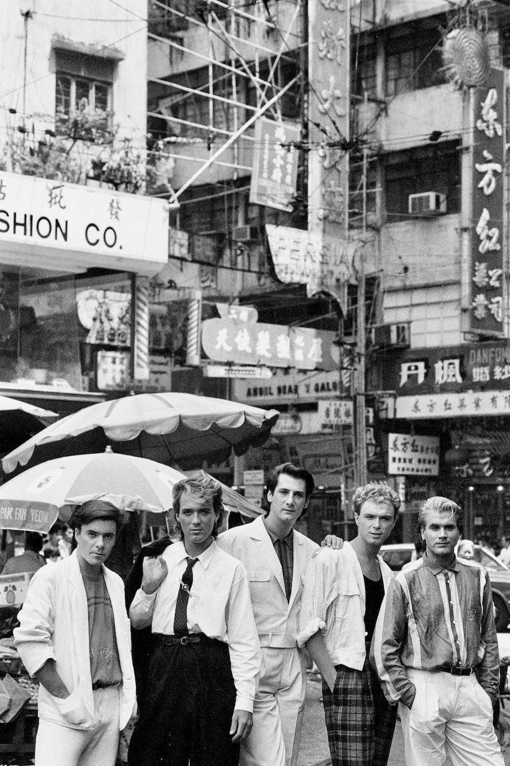 Spandau Ballet working on the Highly Strung video in Hong Kong