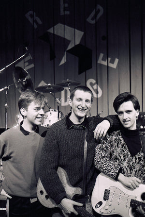 Billy Bragg with Johnny Marr & Andy Rourke of The Smiths