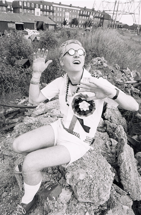 Captain Sensible in the There Are More Snakes Than Ladders video 1984